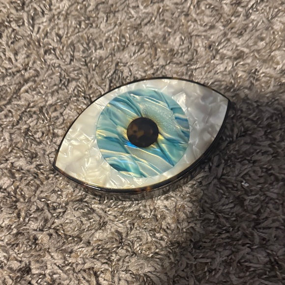 Other - Eye-Shaped Tortoiseshell and Blue Jewelry Box